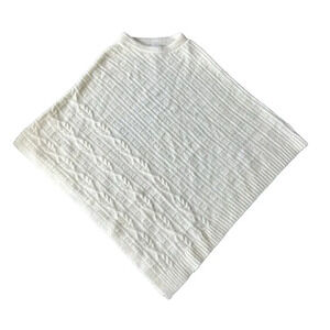 NWT‎ Tommy Bahama Ivory Poncho One Size Minimalist Cottage Core Logging Cozy